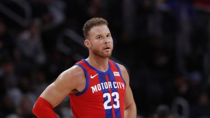 Blake Griffin playing for the Pistons