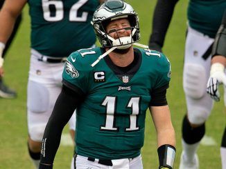 Carson Wentz frustrated