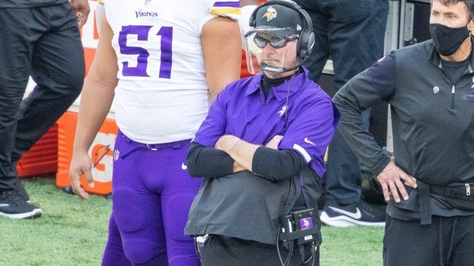 Mike Zimmer on the sideline