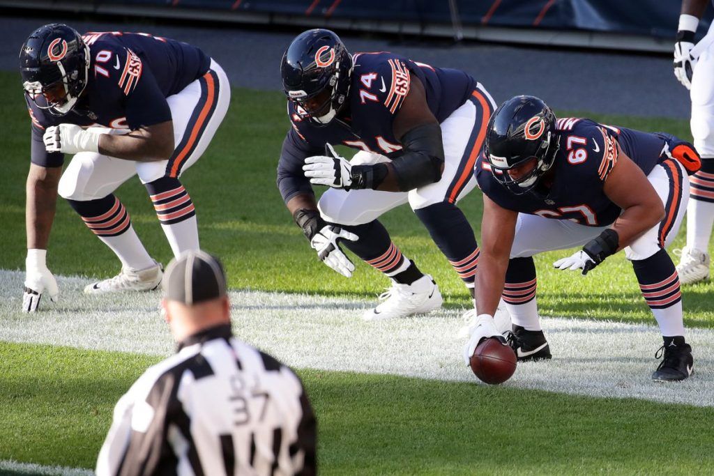 Chicago Bears line up in 2020