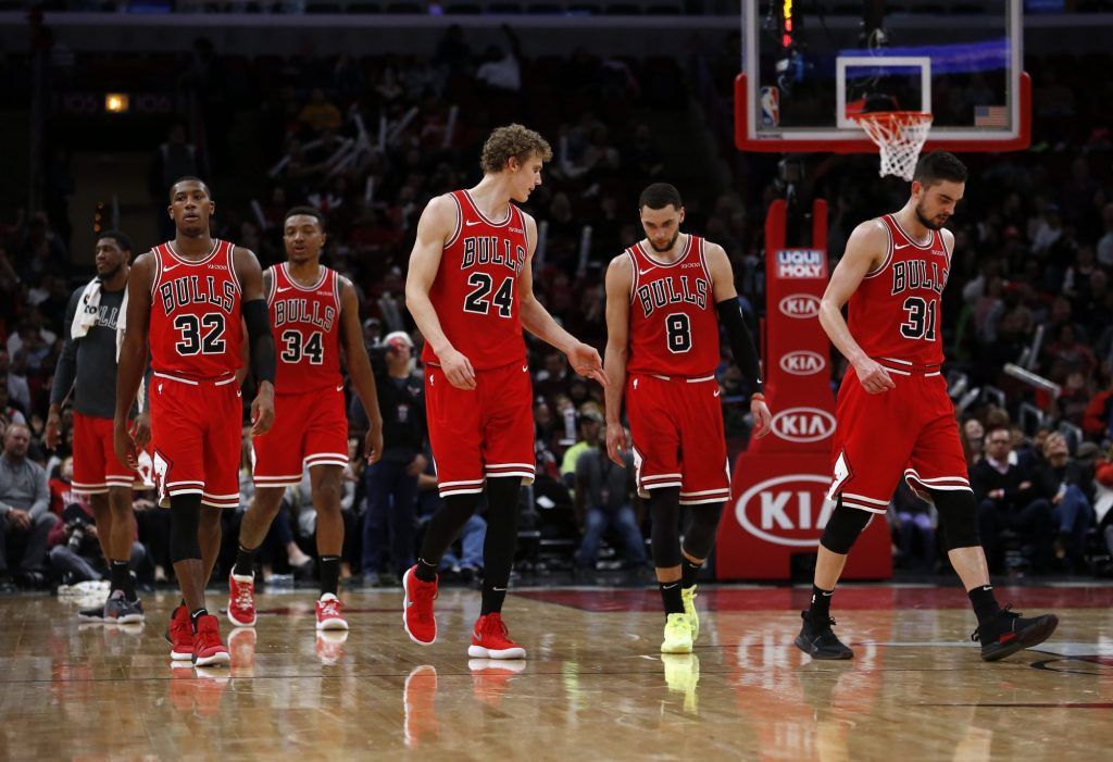 Chicago Bulls on court in 2020