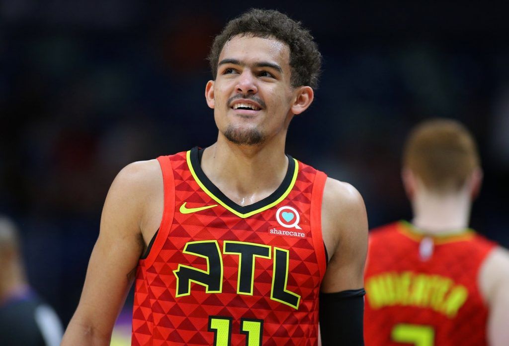 Trae Young of Hawks on court