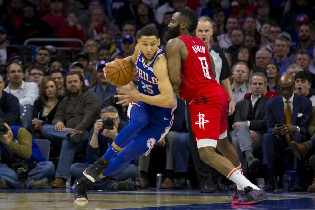 Harden guards Simmons