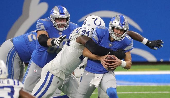 Stafford sacked by Colts