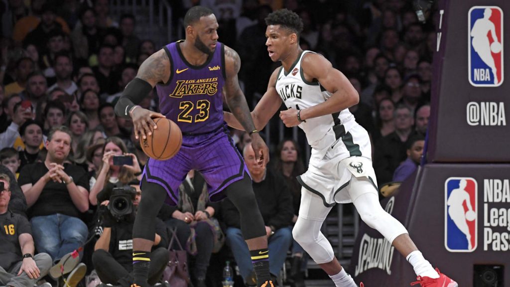 Giannis guards LeBron
