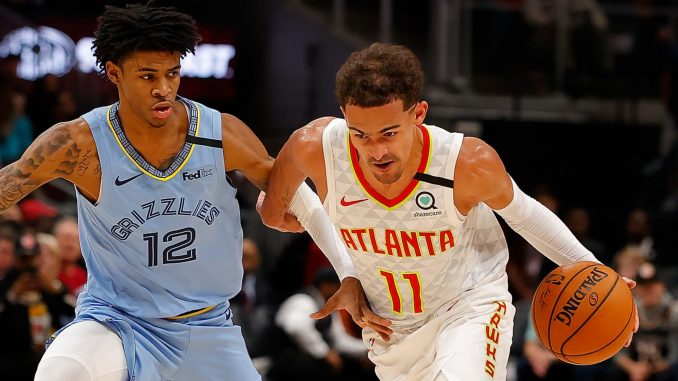 Ja Morant guards Trae Young