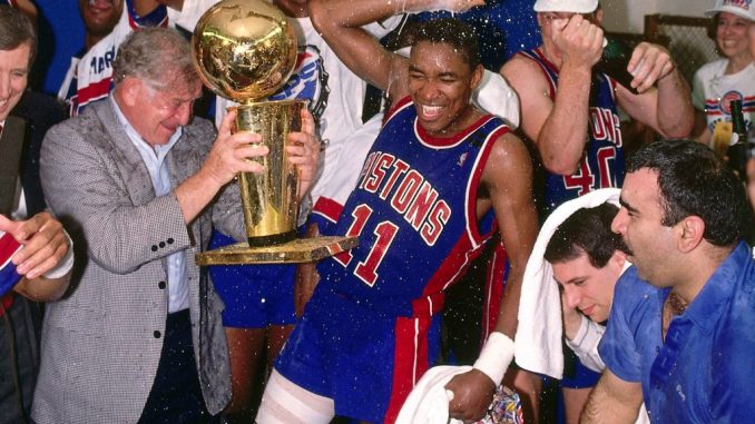 Pistons celebrate in 1989